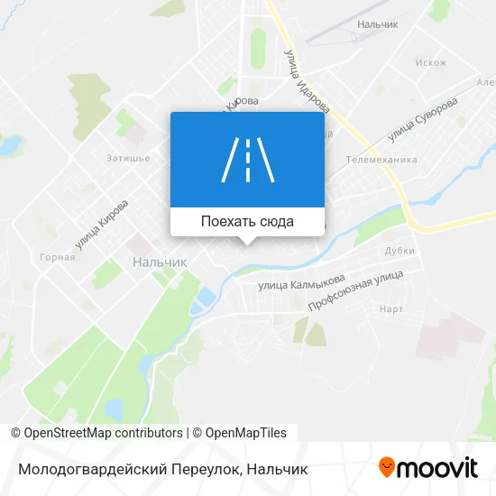 Карта Молодогвардейский Переулок