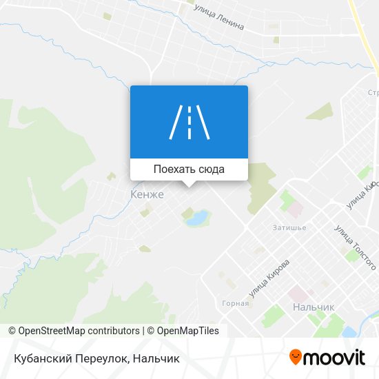 Карта Кубанский Переулок