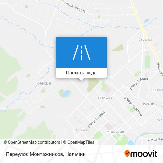 Карта Переулок Монтажников