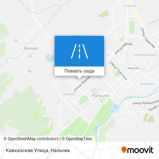Карта Кавказская Улица
