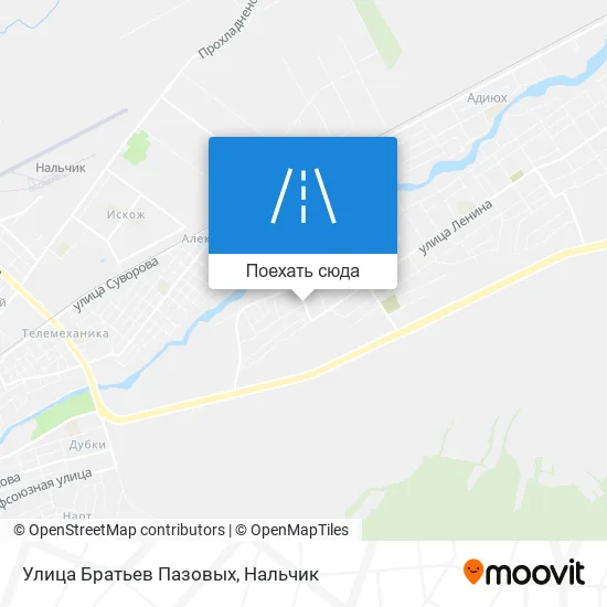 Карта Улица Братьев Пазовых