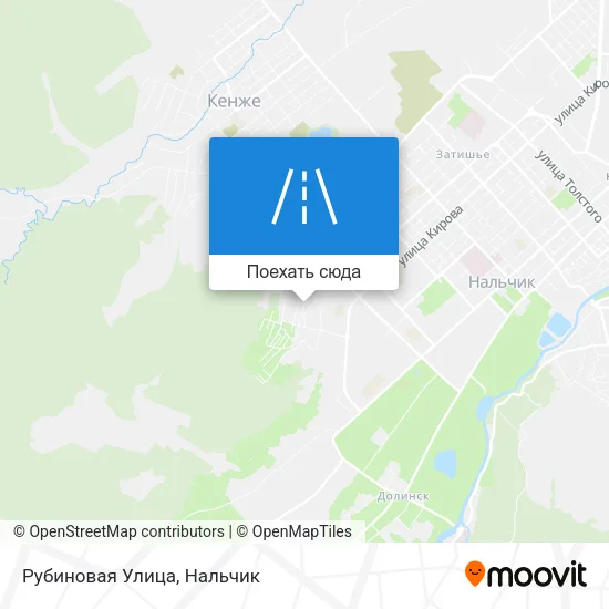 Карта Рубиновая Улица