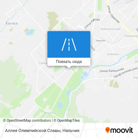 Карта Аллея Олимпийской Славы
