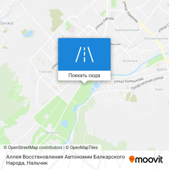 Карта Аллея Восстановления Автономии Балкарского Народа
