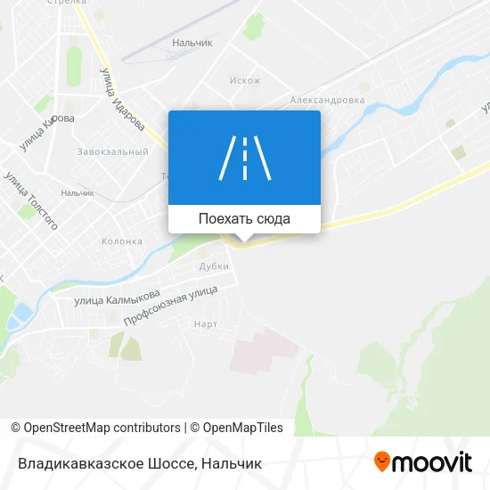 Карта Владикавказское Шоссе