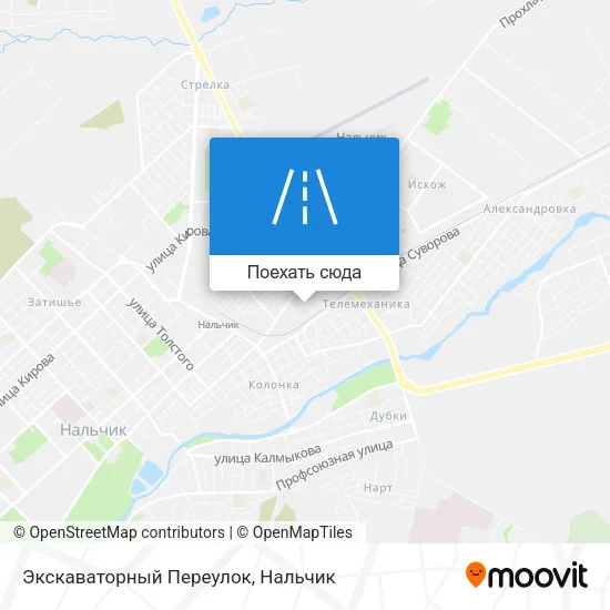 Карта Экскаваторный Переулок