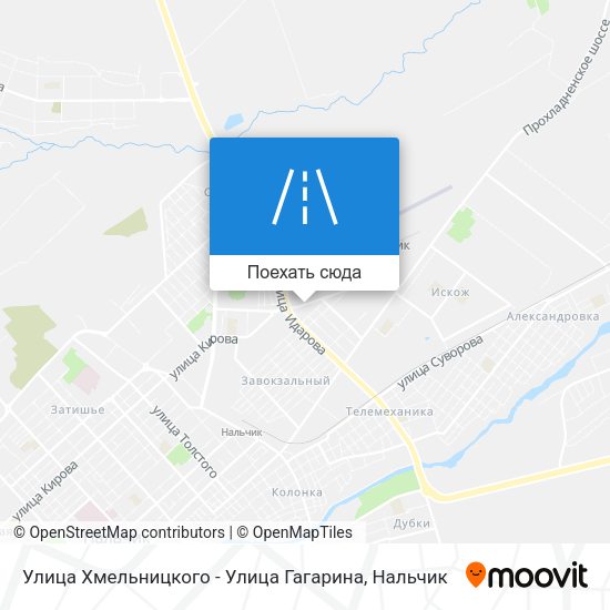 Карта Улица Хмельницкого - Улица Гагарина
