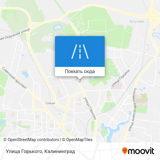 Карта Улица Горького
