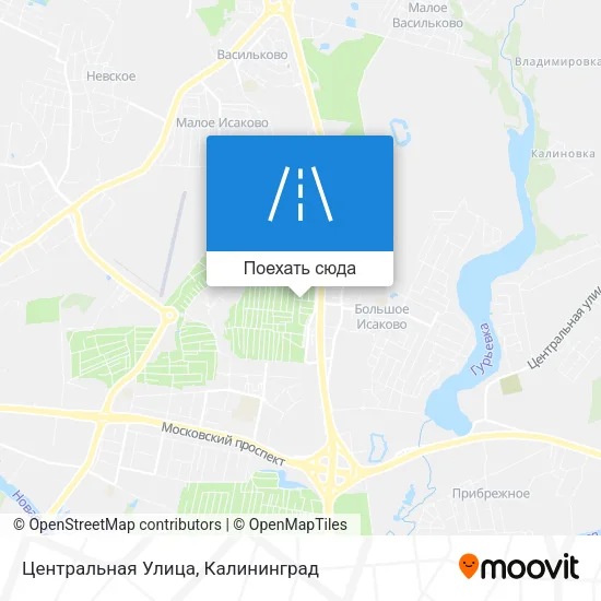 Карта Центральная Улица
