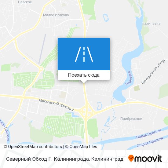 Карта Северный Обход Г. Калининграда