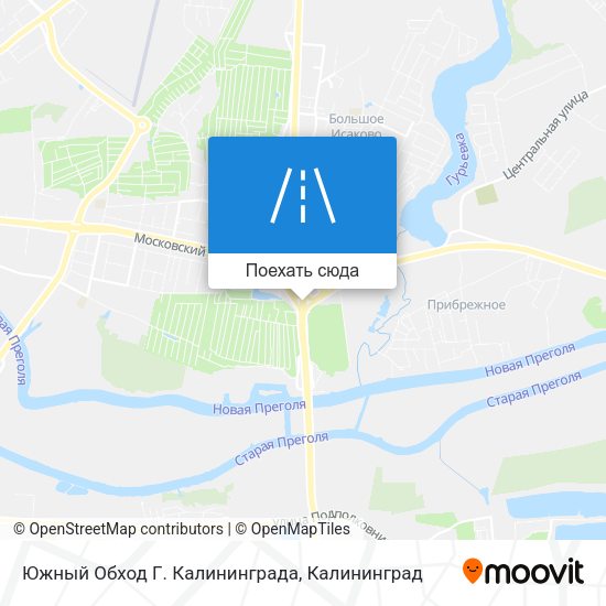Карта Южный Обход Г. Калининграда