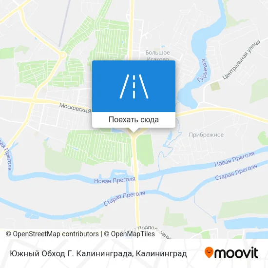 Карта Южный Обход Г. Калининграда
