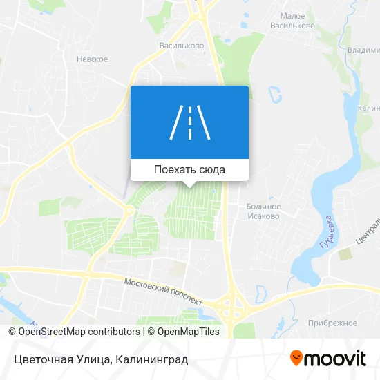 Карта Цветочная Улица