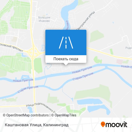 Карта Каштановая Улица