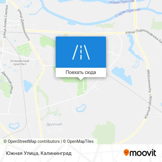 Карта Южная Улица