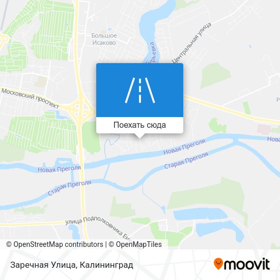 Карта Заречная Улица