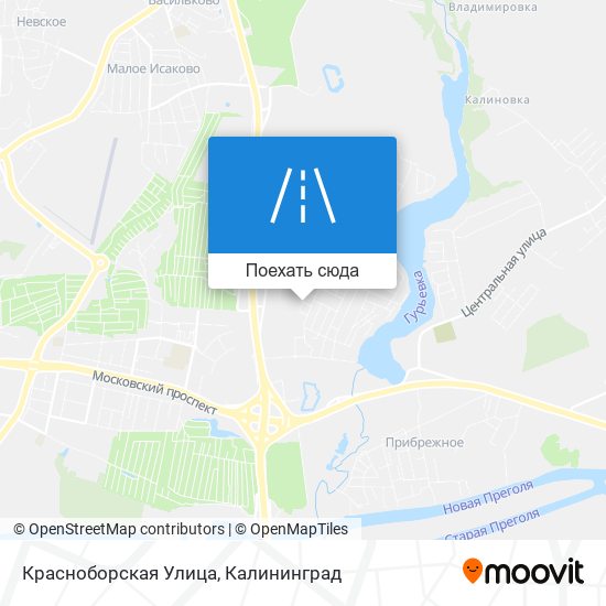 Карта Красноборская Улица