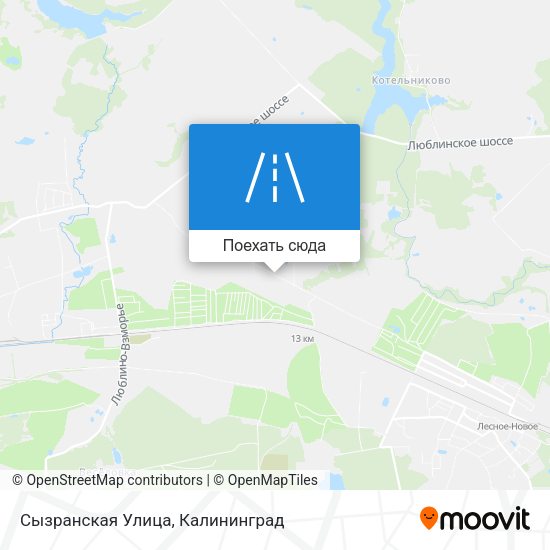 Карта Сызранская Улица