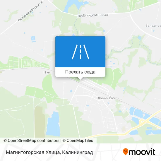 Карта Магнитогорская Улица