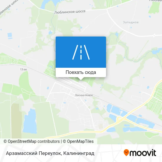 Карта Арзамасский Переулок