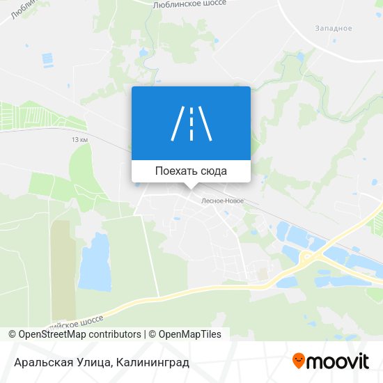 Карта Аральская Улица