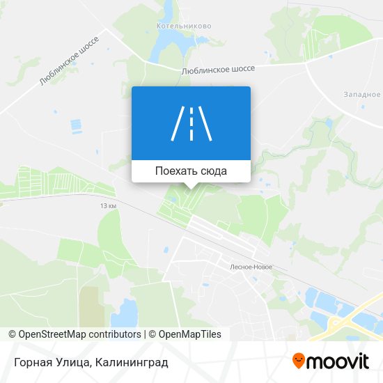 Карта Горная Улица