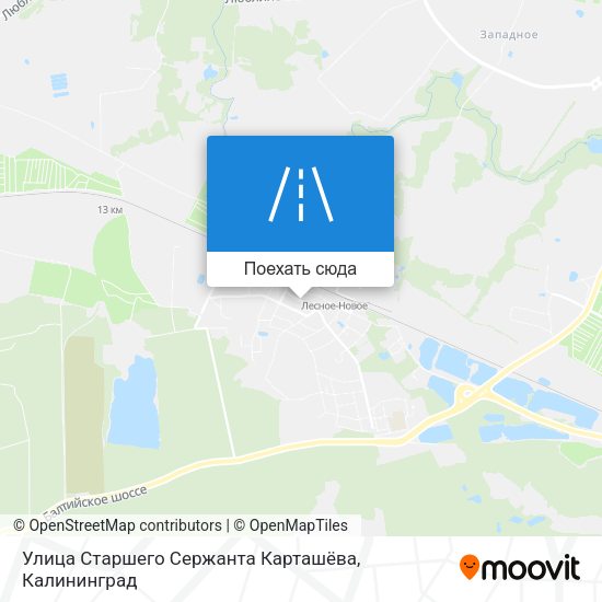 Карта Улица Старшего Сержанта Карташёва