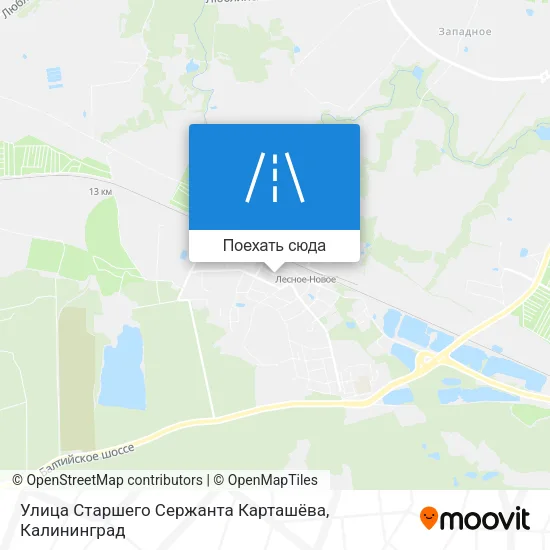 Карта Улица Старшего Сержанта Карташёва