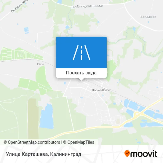 Карта Улица Карташева