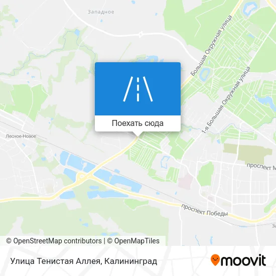 Карта Улица Тенистая Аллея