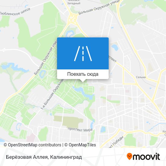 Карта Берёзовая Аллея