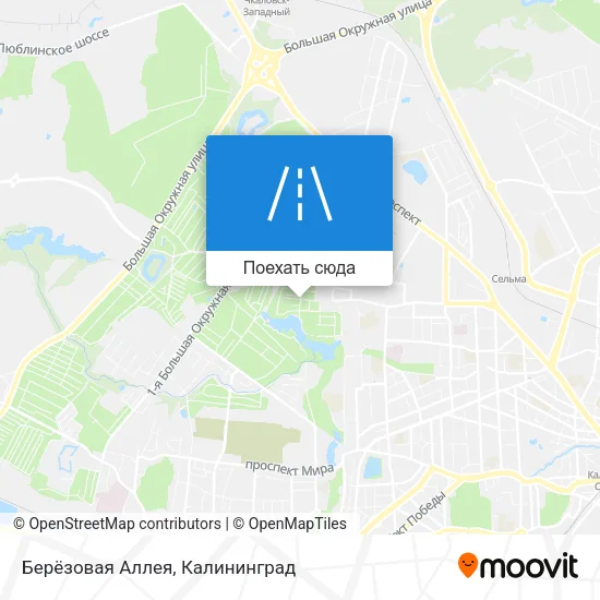 Карта Берёзовая Аллея