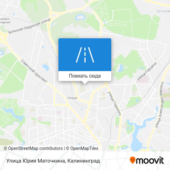 Карта Улица Юрия Маточкина
