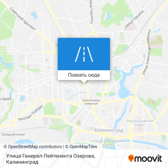 Карта Улица Генерал-Лейтенанта Озерова
