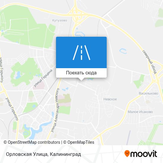 Карта Орловская Улица