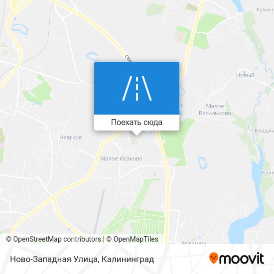 Карта Ново-Западная Улица