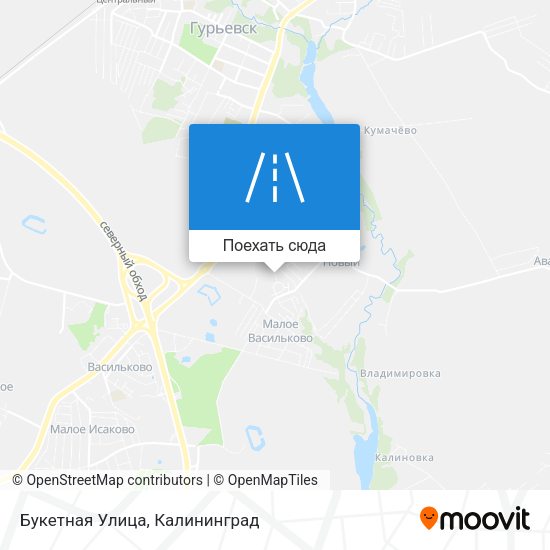 Карта Букетная Улица