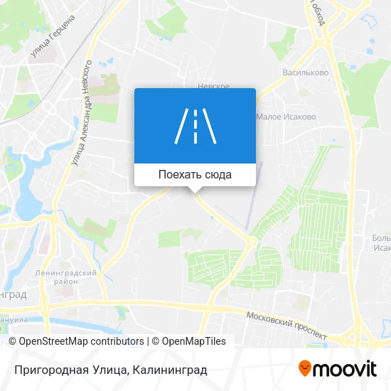 Карта Пригородная Улица