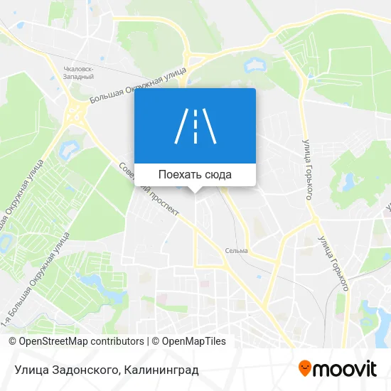 Карта Улица Задонского