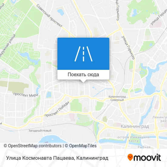 Карта Улица Космонавта Пацаева