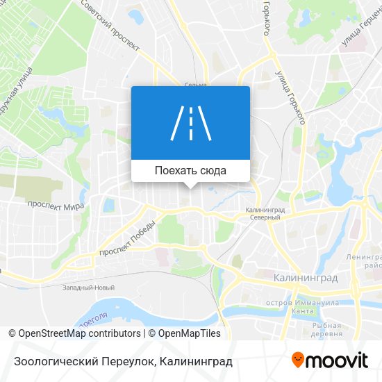 Карта Зоологический Переулок