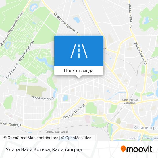 Карта Улица Вали Котика