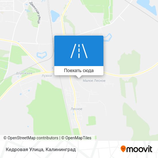 Карта Кедровая Улица