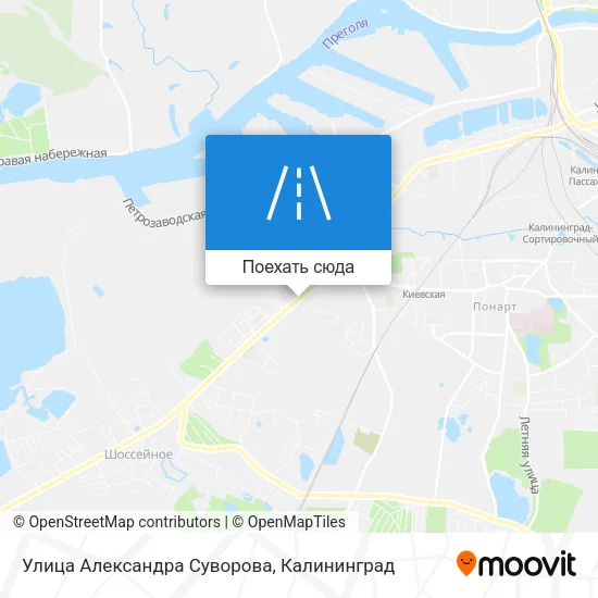 Карта Улица Александра Суворова