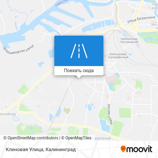 Карта Кленовая Улица