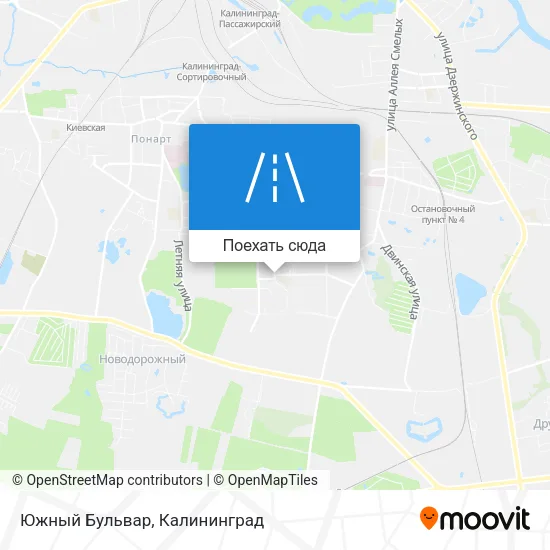 Карта Южный Бульвар