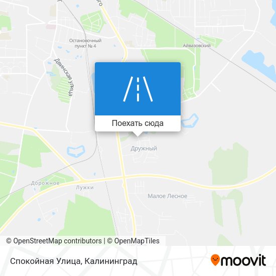 Карта Спокойная Улица