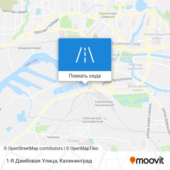 Карта 1-Я Дамбовая Улица