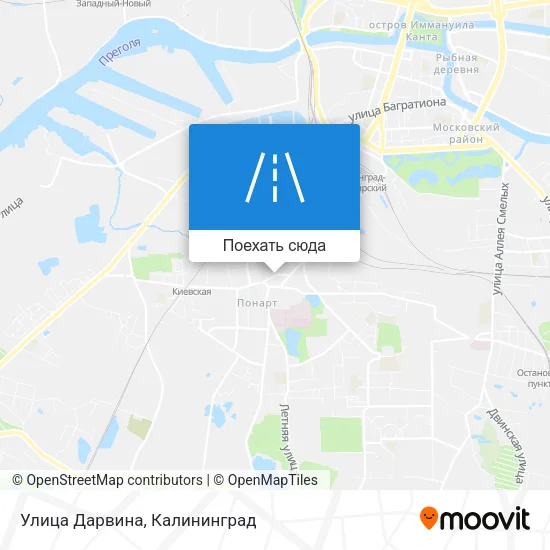 Карта Улица Дарвина