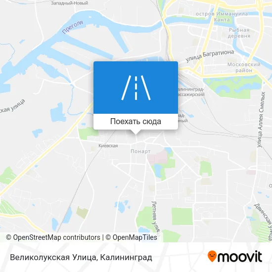 Карта Великолукская Улица